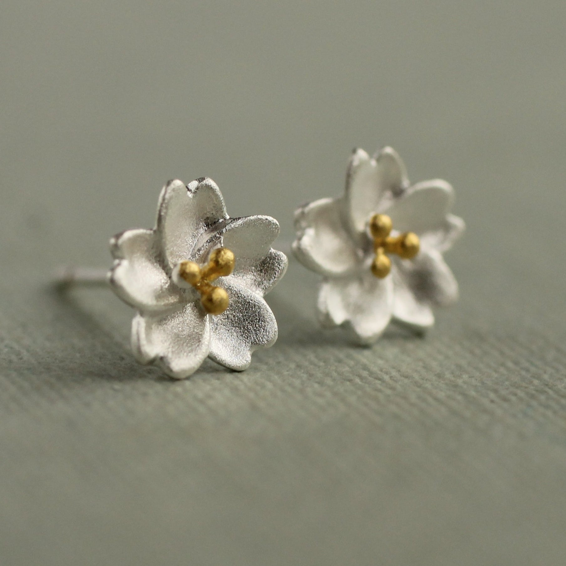 Sakura Flower Stud Earrings
