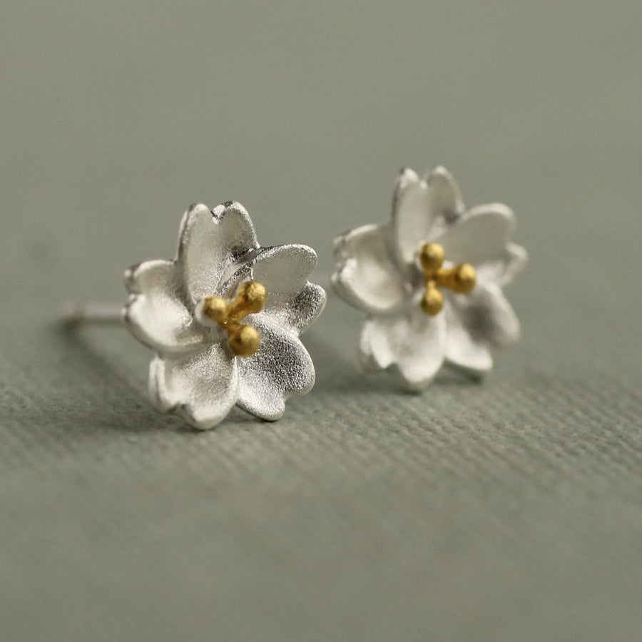 Sakura Flower Stud Earrings