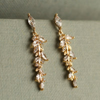 Feather Fern Drop Earrings