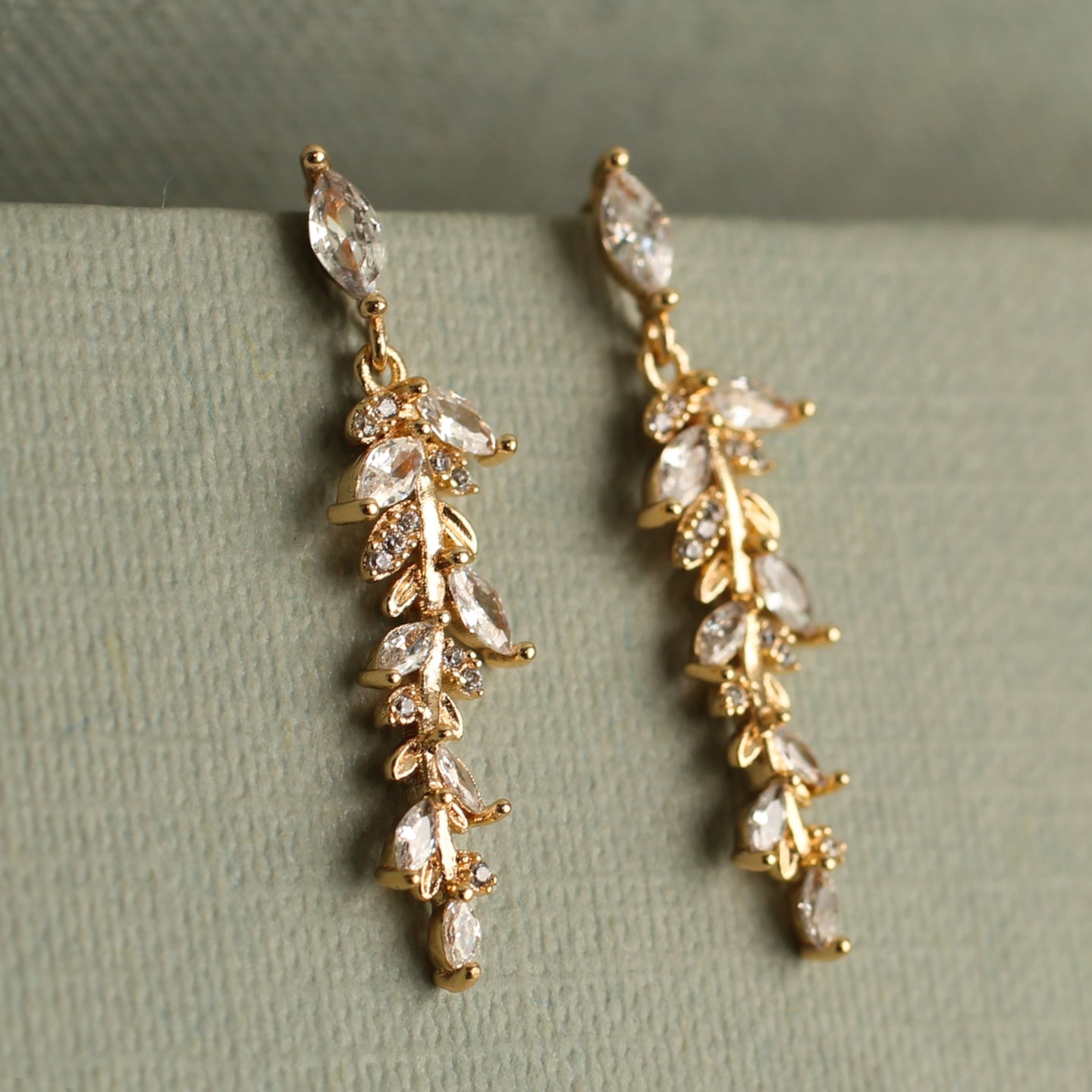Feather Fern Drop Earrings