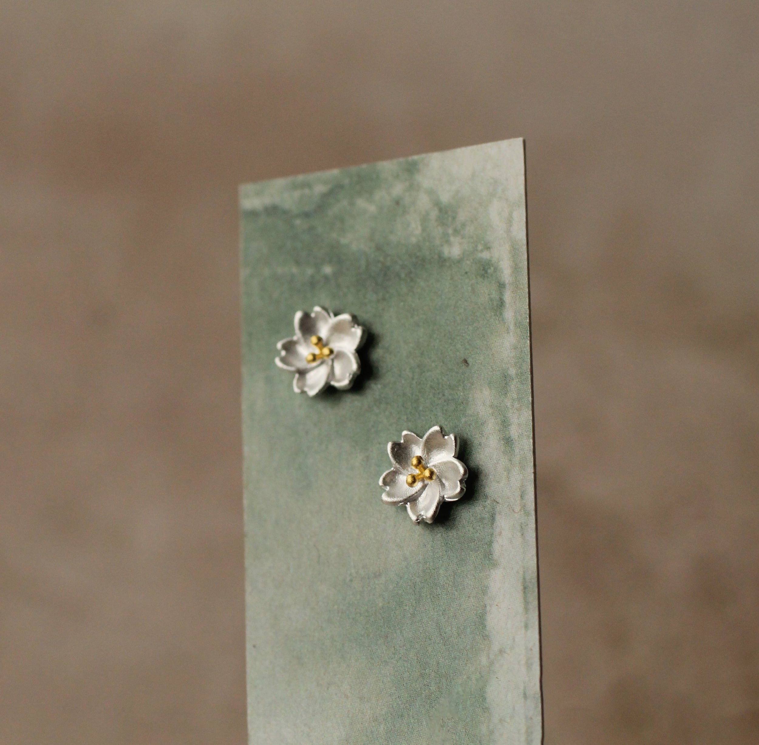 Sakura Flower Stud Earrings