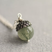 Silver Acorn Necklace