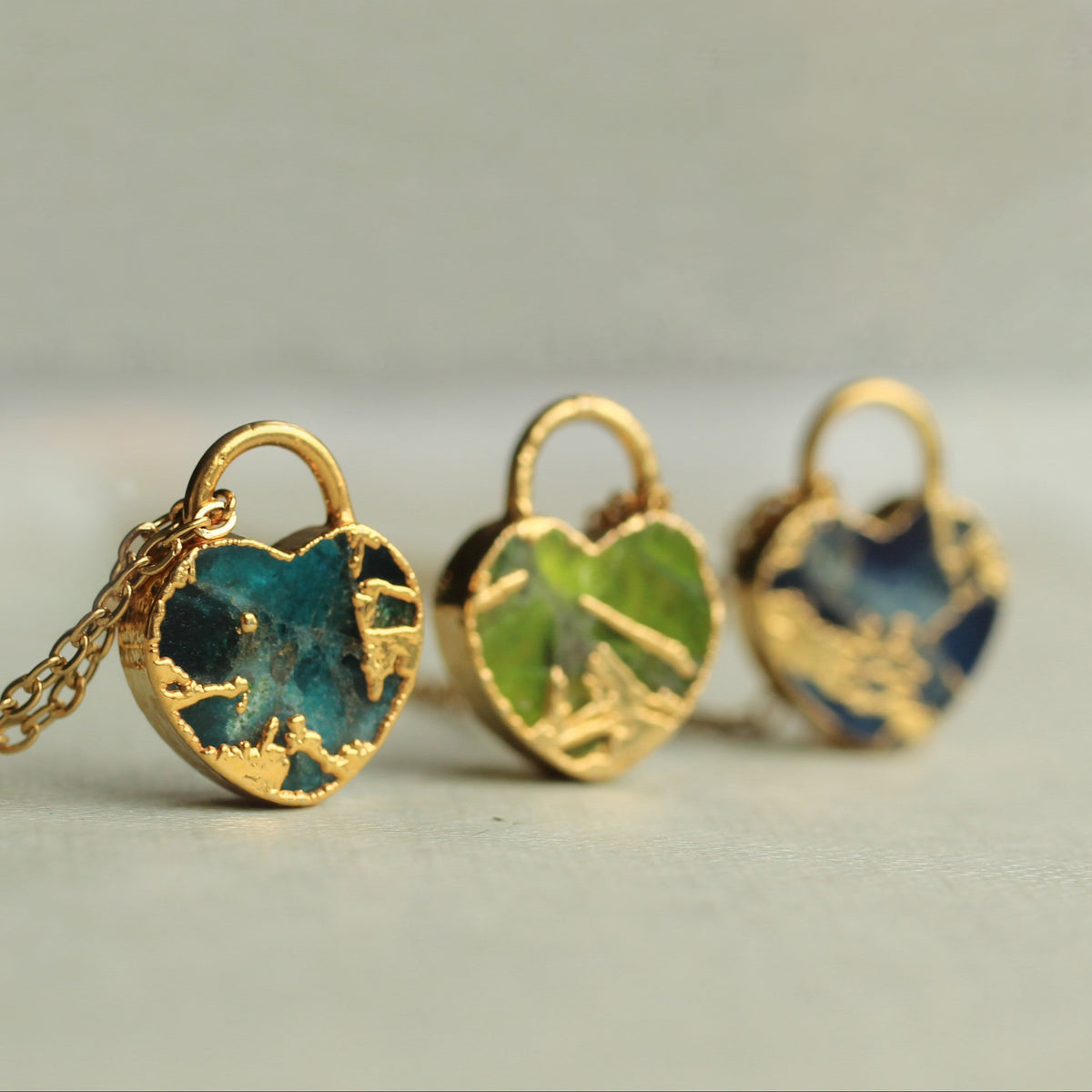 Heart Gemstone Necklace