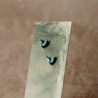 Turquoise Petal Stud Earrings