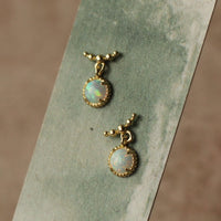 Opal Dangle Stud Earrings