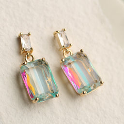 Rainbow Baguette Earrings