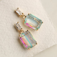 Rainbow Baguette Earrings