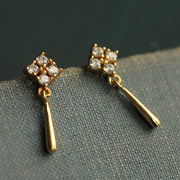 Edwardian Celtic Cross Stud Earrings