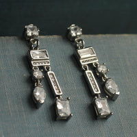 Art Deco Sterling Silver Chandelier Earrings