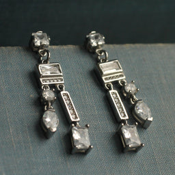 Art Deco Sterling Silver Chandelier Earrings