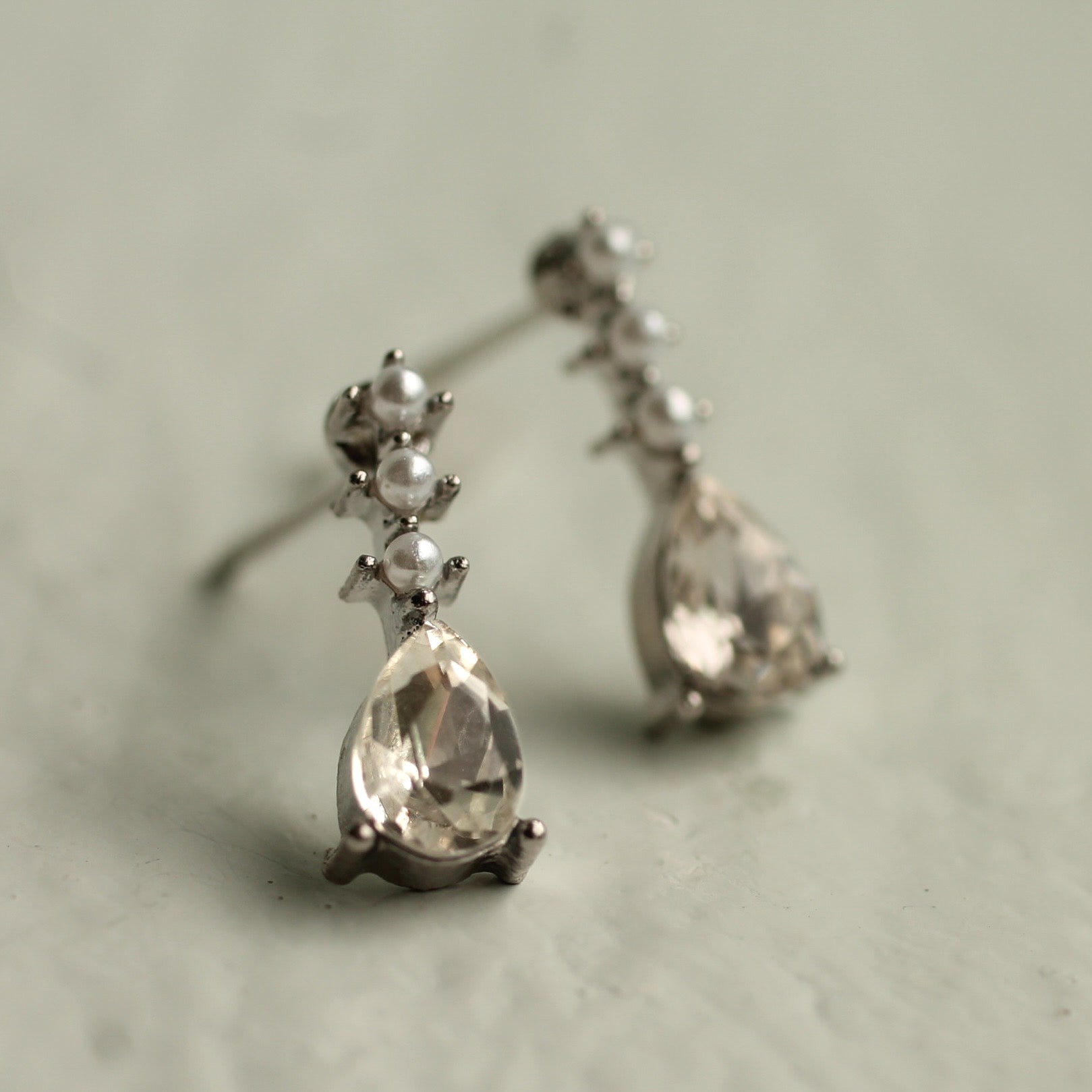 Antique Seed Pearl Drop Earrings