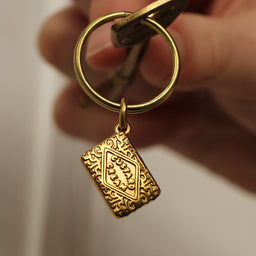 Custard Cream Biscuit Keyring
