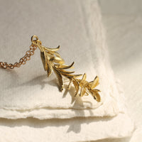 Rosemary Botanical Leaf Necklace