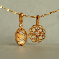 Intaglio Charm Pendant Necklace