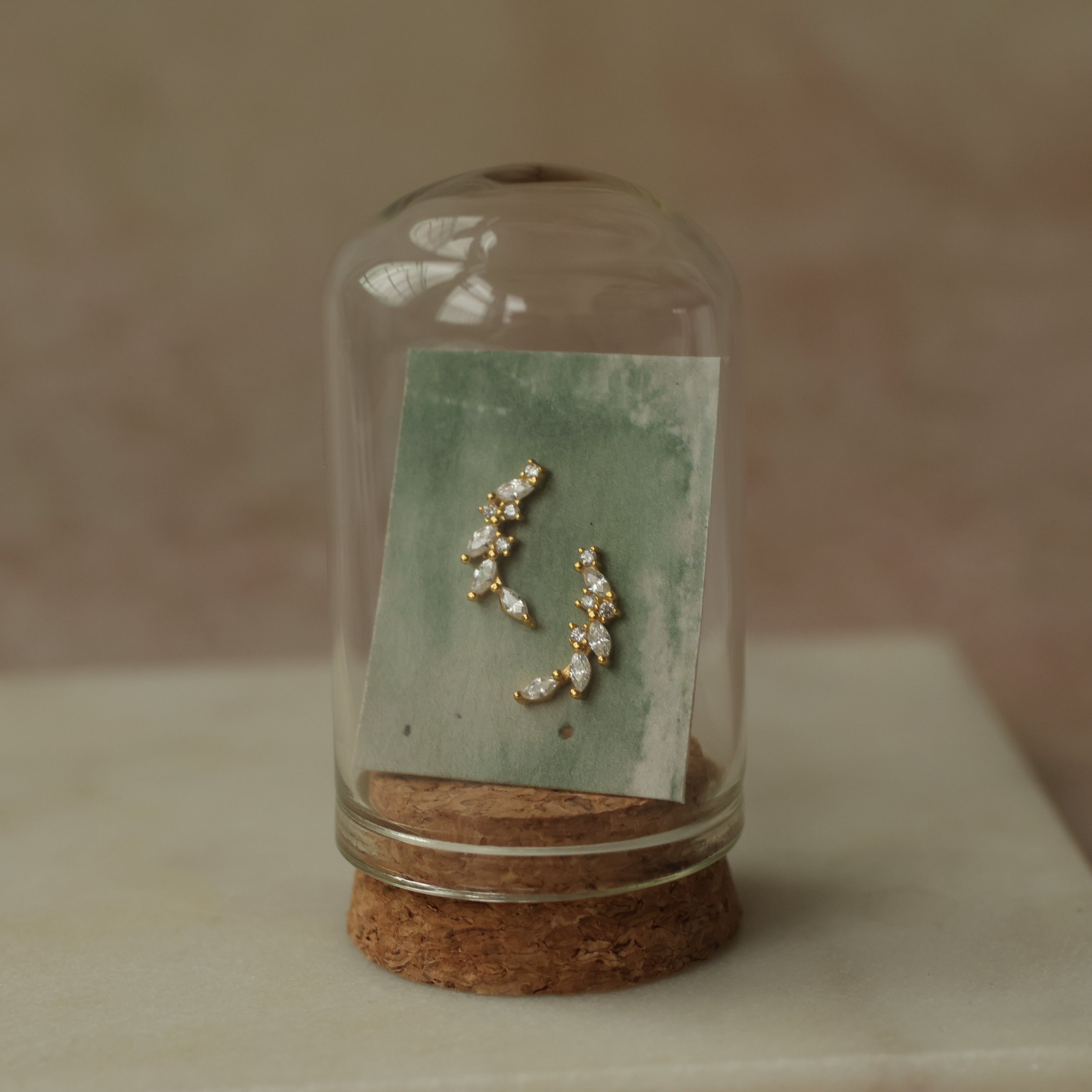 Laurel Wreath Leaf Stud Earrings