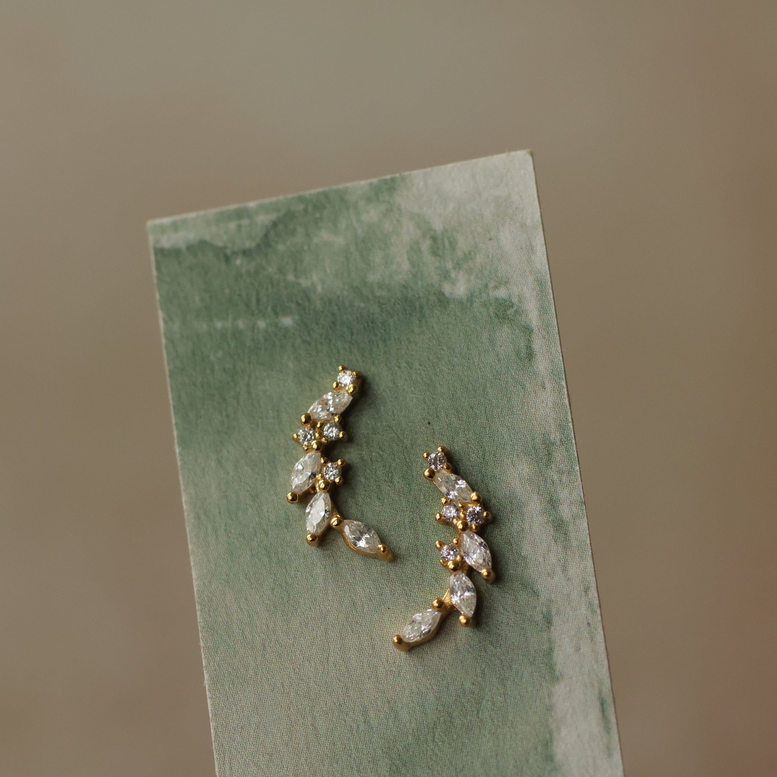 Laurel Wreath Leaf Stud Earrings