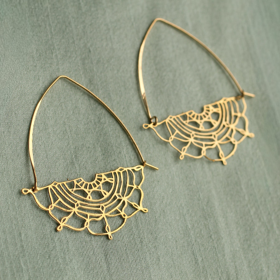 Lace Hoop Earrings