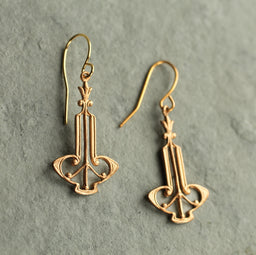 Art Nouveau Harp Earrings