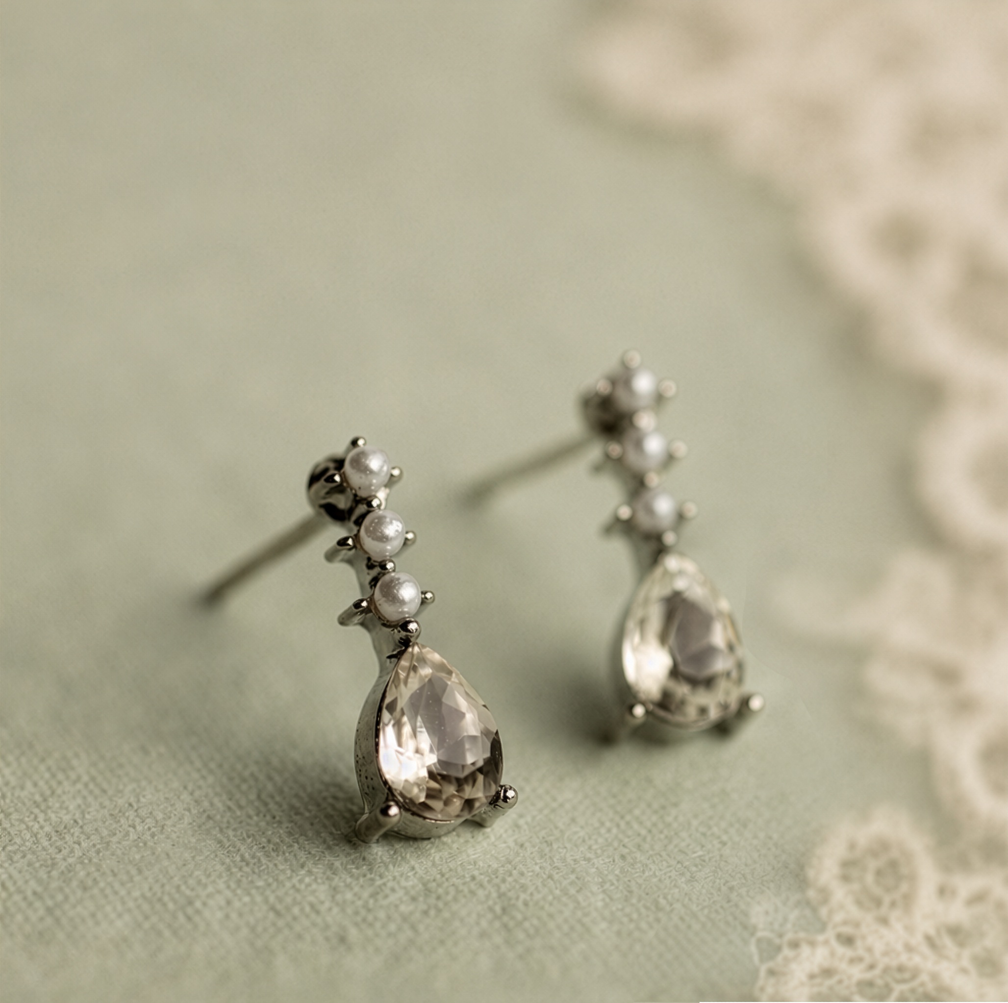 Antique Seed Pearl Drop Earrings