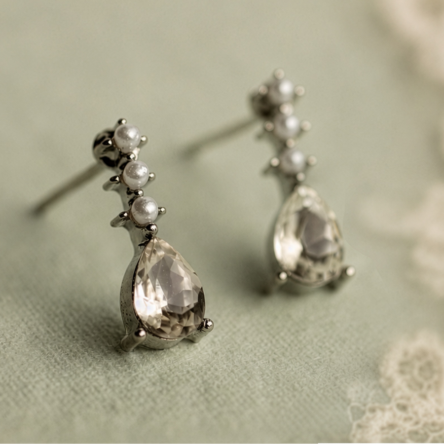 Antique Seed Pearl Drop Earrings