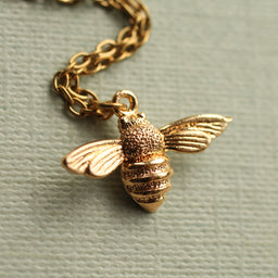 Gold Bee Necklace