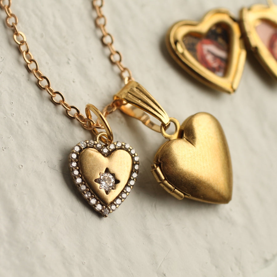 Vintage Heart Charm Locket