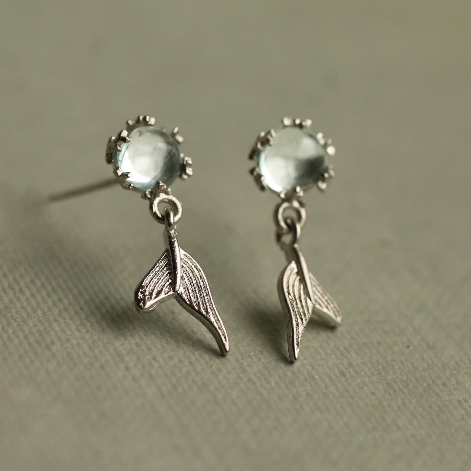 Mermaid Fishtail Stud Earrings
