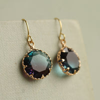 Navy Blue Meteor Earrings