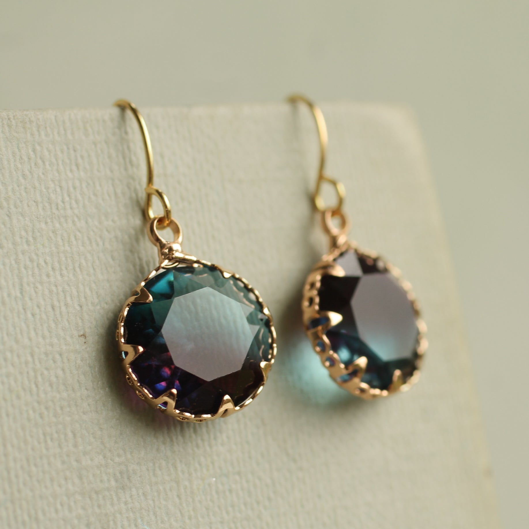 Navy Blue Meteor Earrings