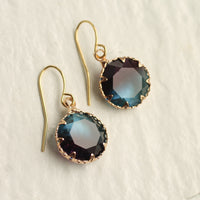 Navy Blue Meteor Earrings