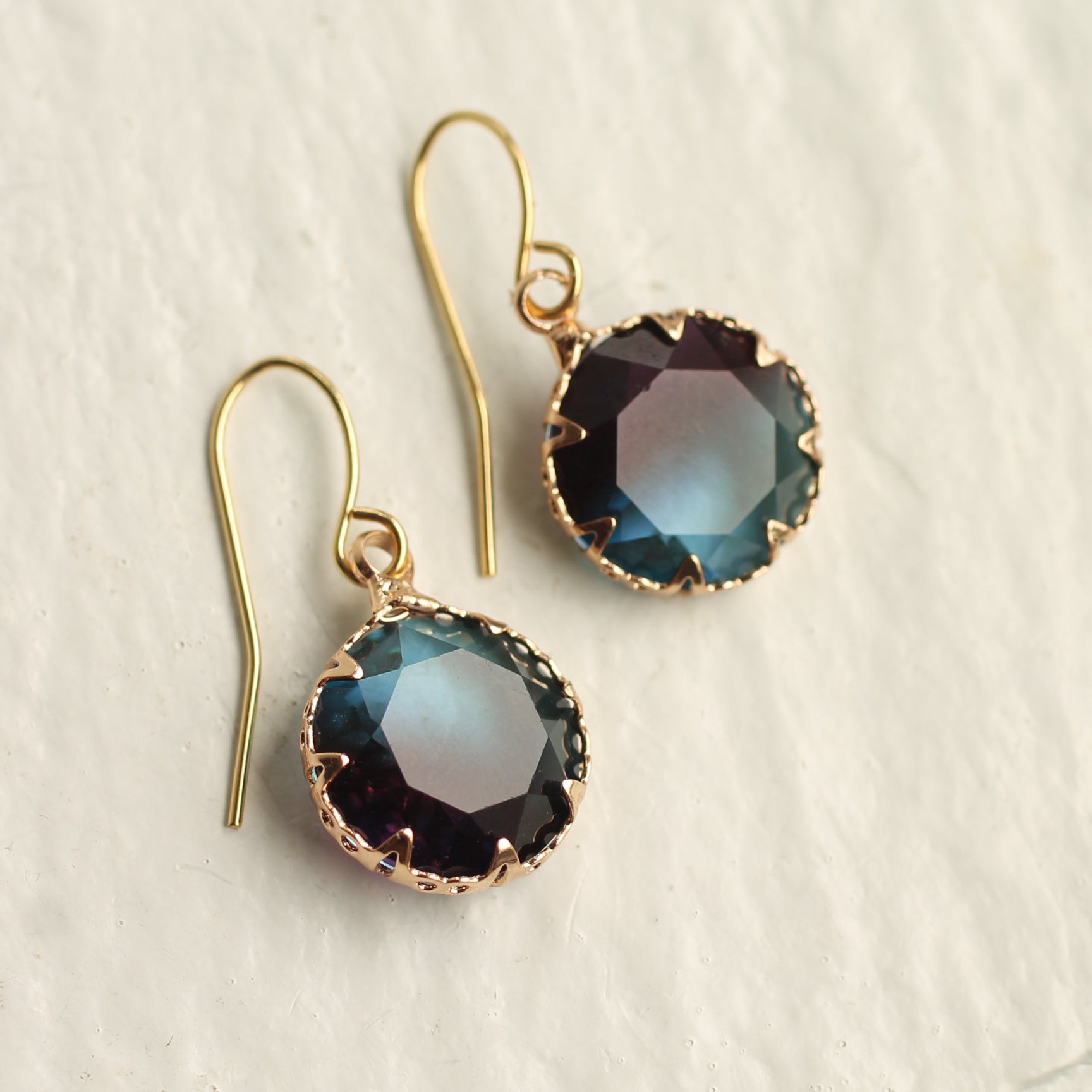 Navy Blue Meteor Earrings