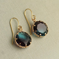 Navy Blue Meteor Earrings