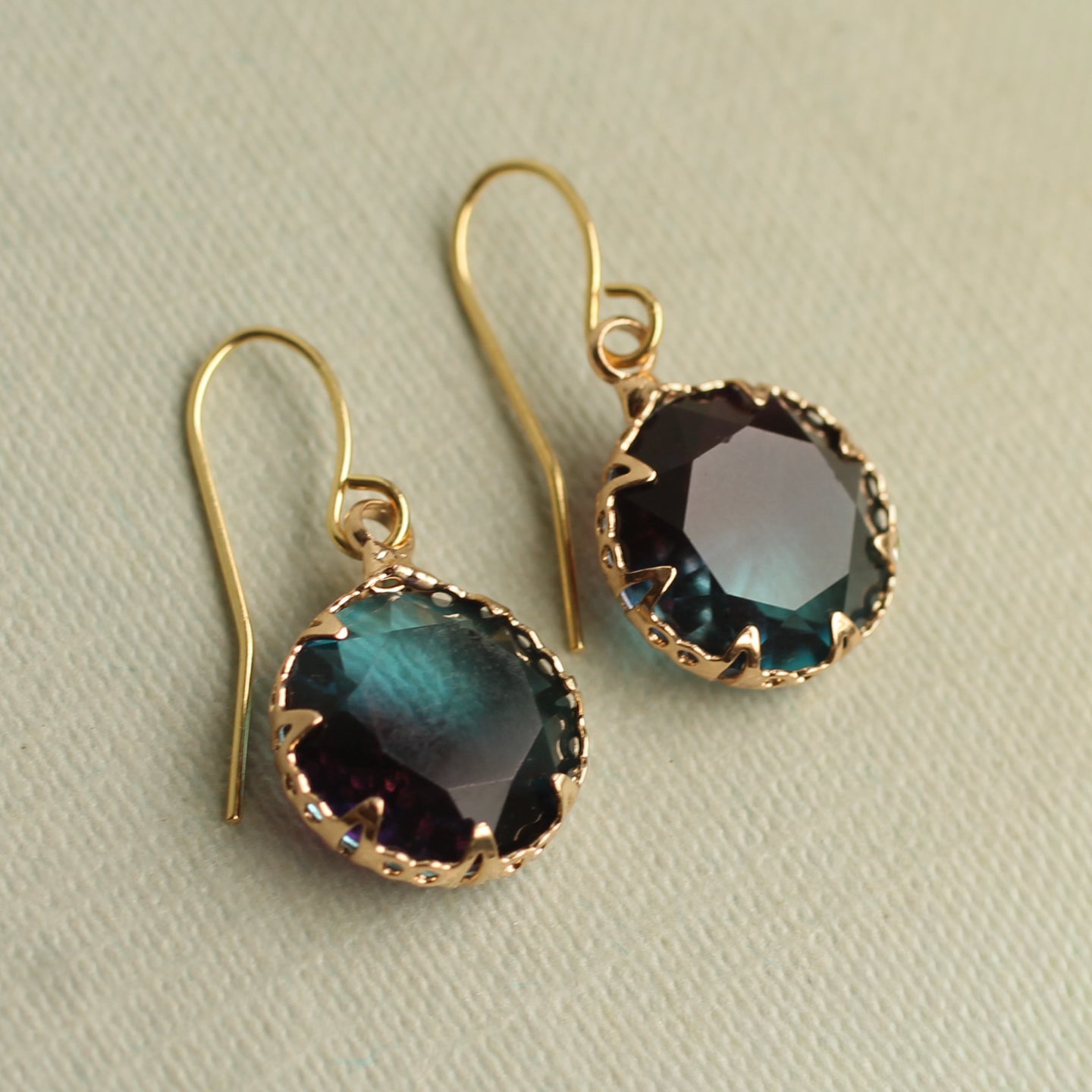 Navy Blue Meteor Earrings