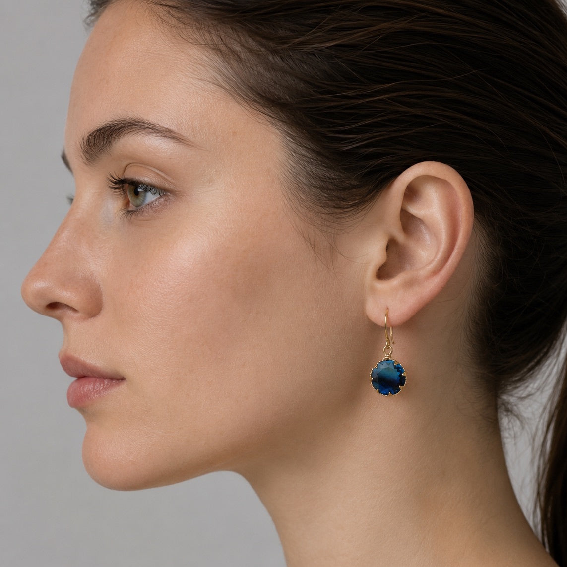 Navy Blue Meteor Earrings