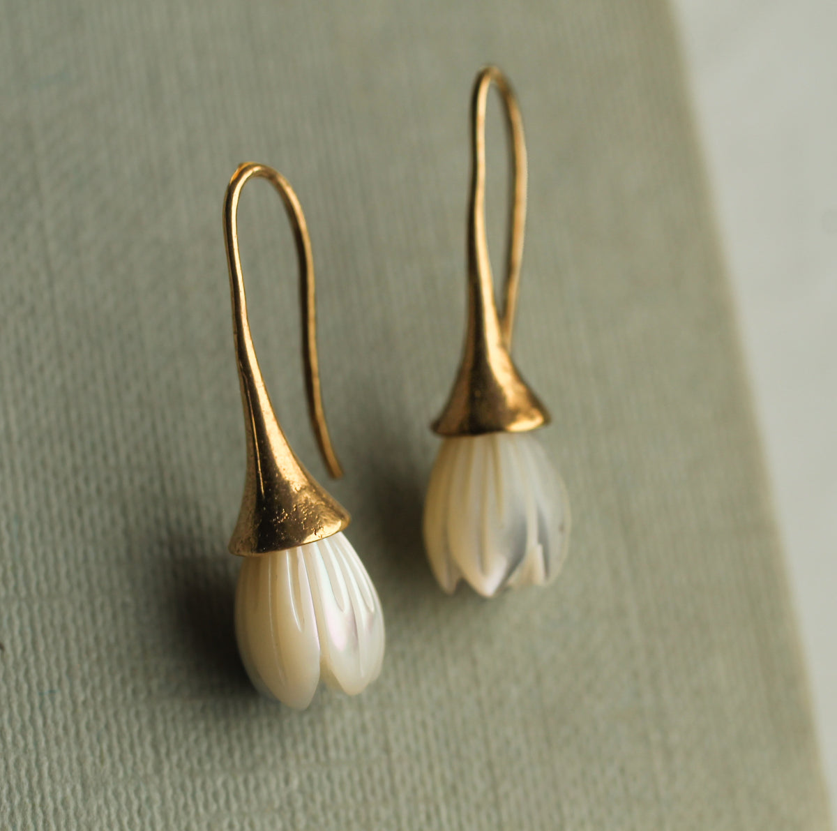 White Snowdrop Earrings