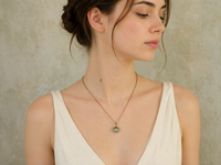 Jade Green Acorn Necklace