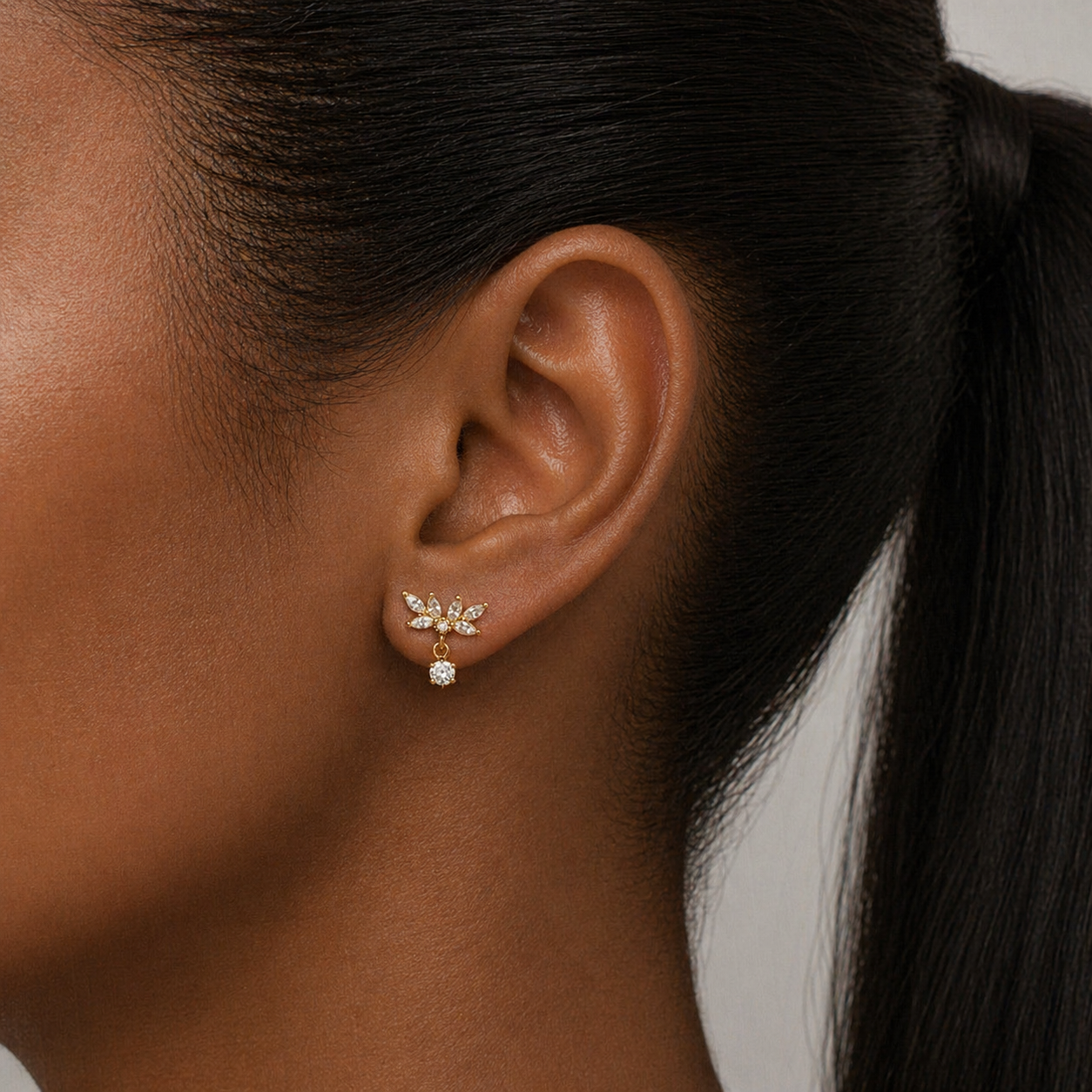 Oak Leaf Japanese Stud Earrings