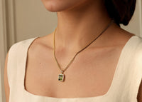 Olive Green Victorian Jewel Necklace