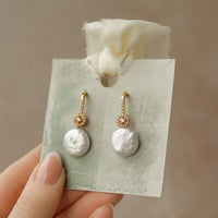 Freshwater Pearl Orbit Drop Earrings
