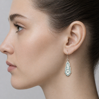 Silver Victorian Floral Earrings