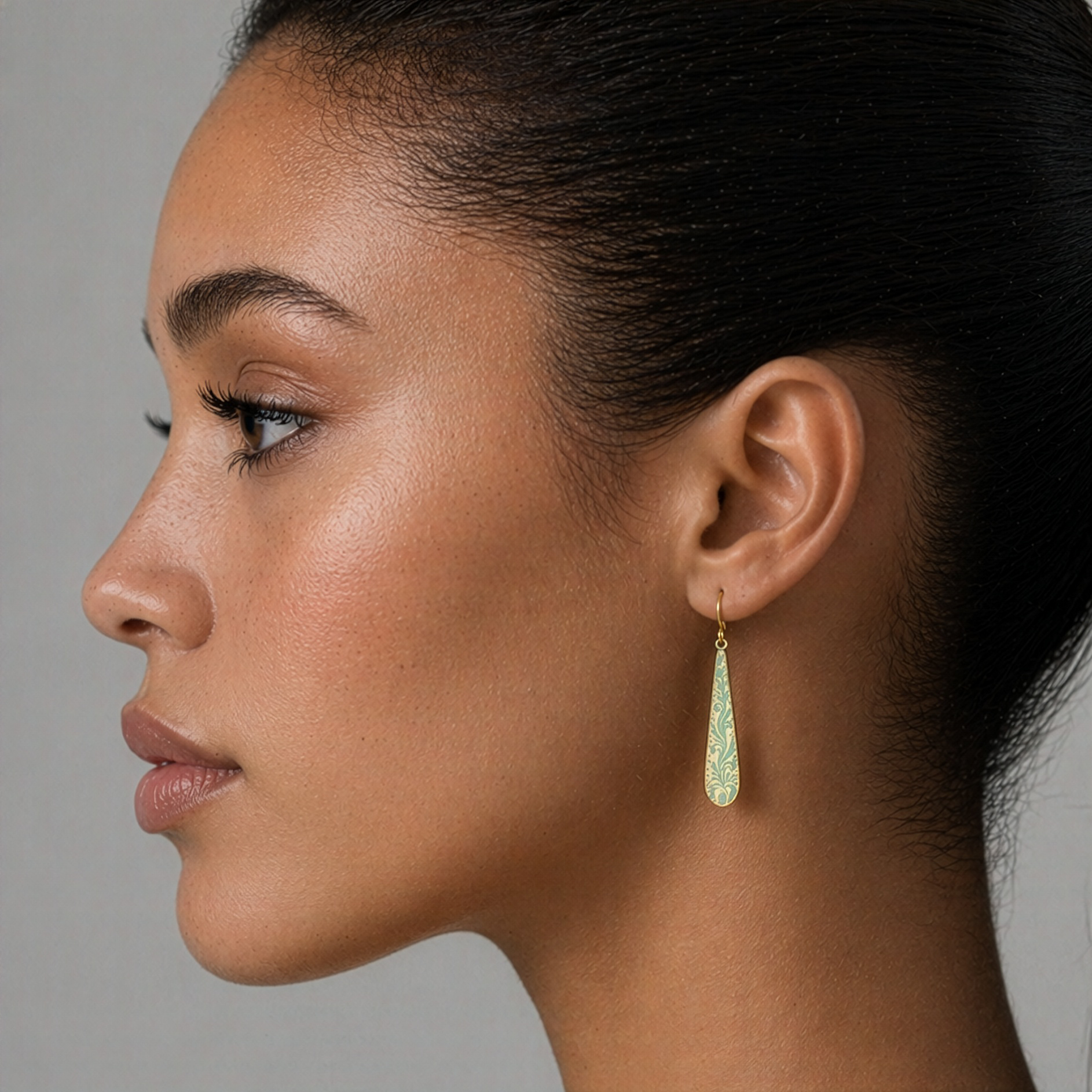 Turquoise Patina Drop Earrings