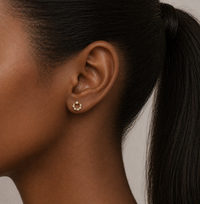 Circle Jewel Stud Earrings