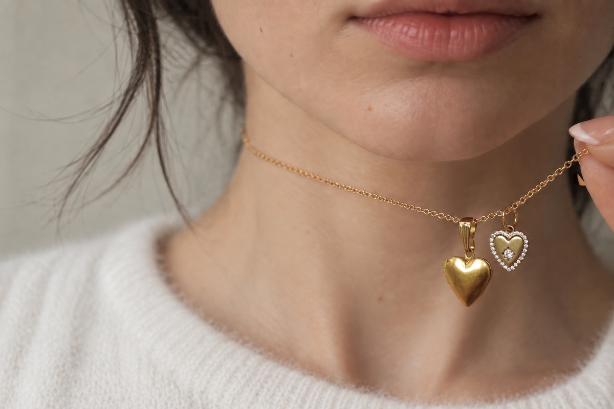 Vintage Heart Charm Locket