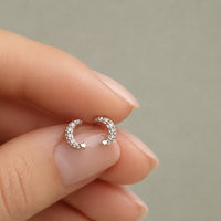 Gold Vermeil Moon Stud Earrings
