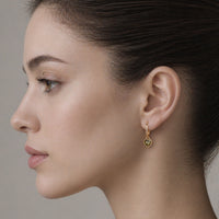 Peridot Green Heart Earrings