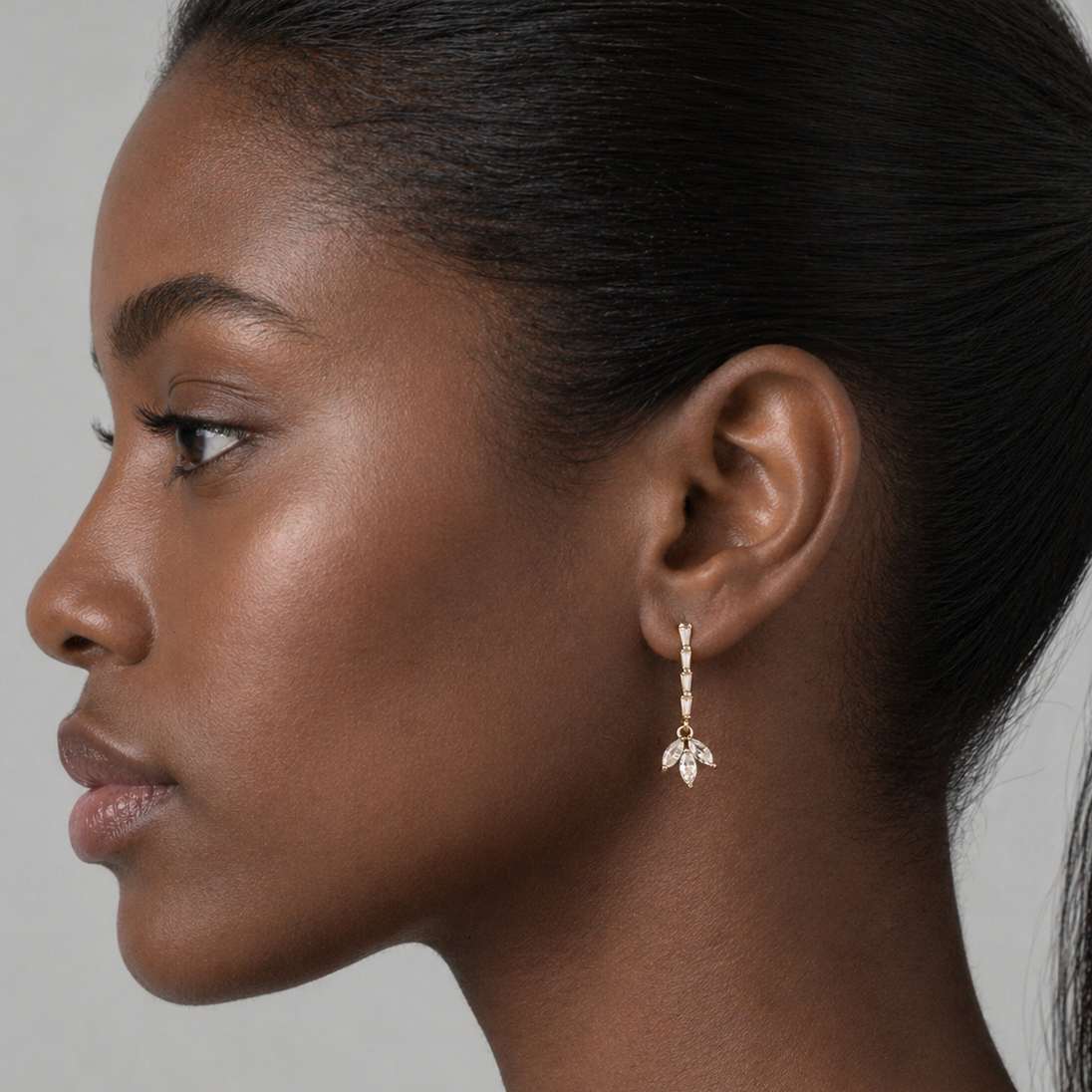 Petal Bridal Flower Earrings