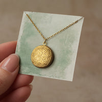 Antique Gold Posy Locket