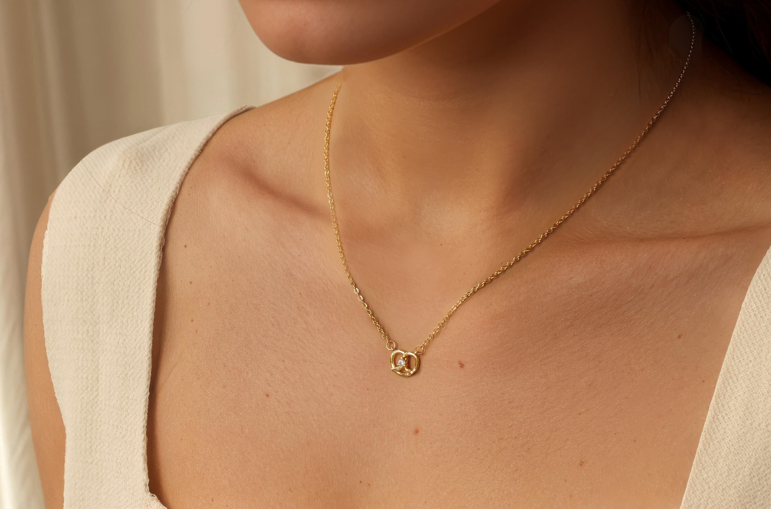 Gold Pretzel Necklace