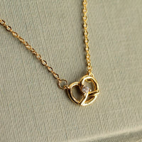 Gold Pretzel Necklace