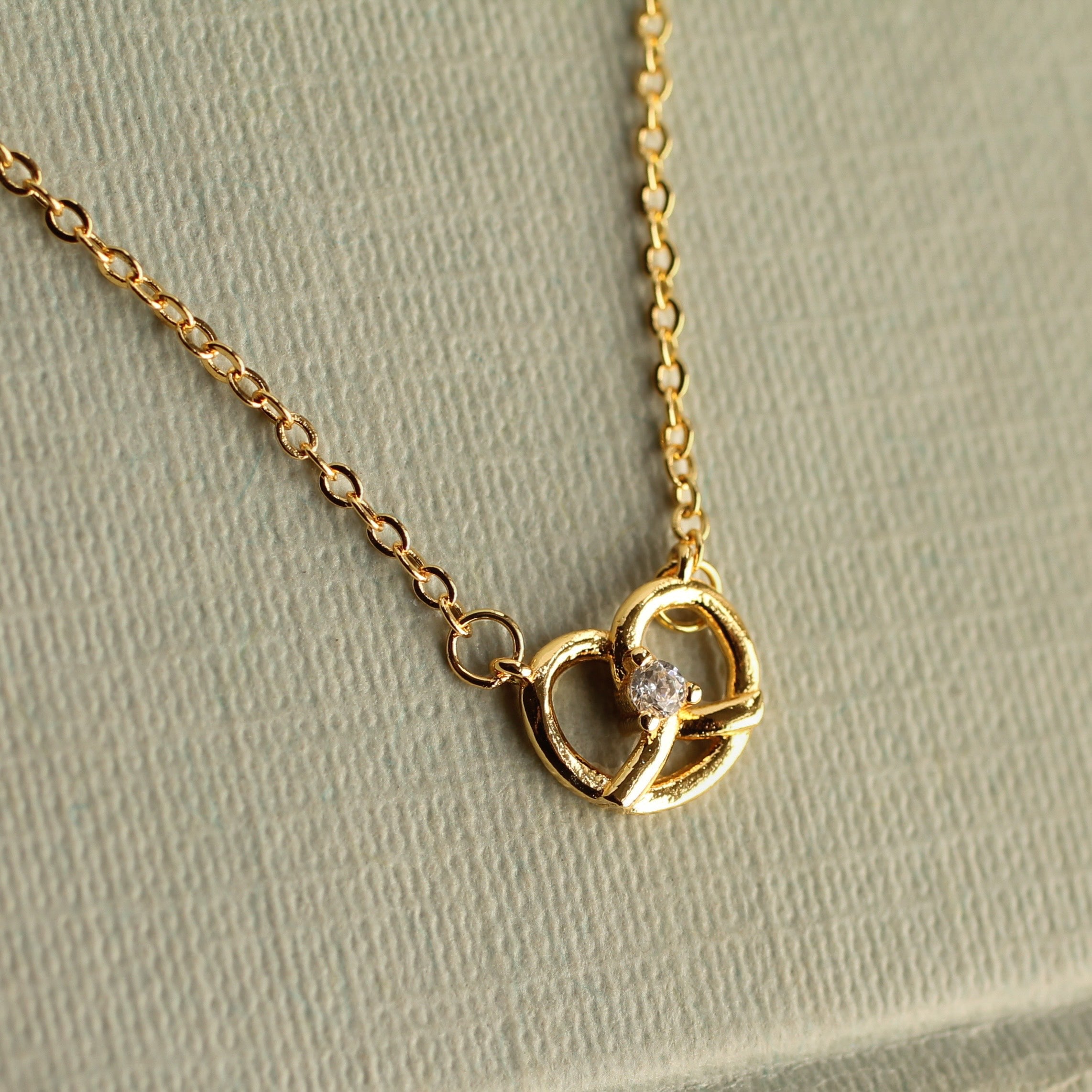 Gold Pretzel Necklace